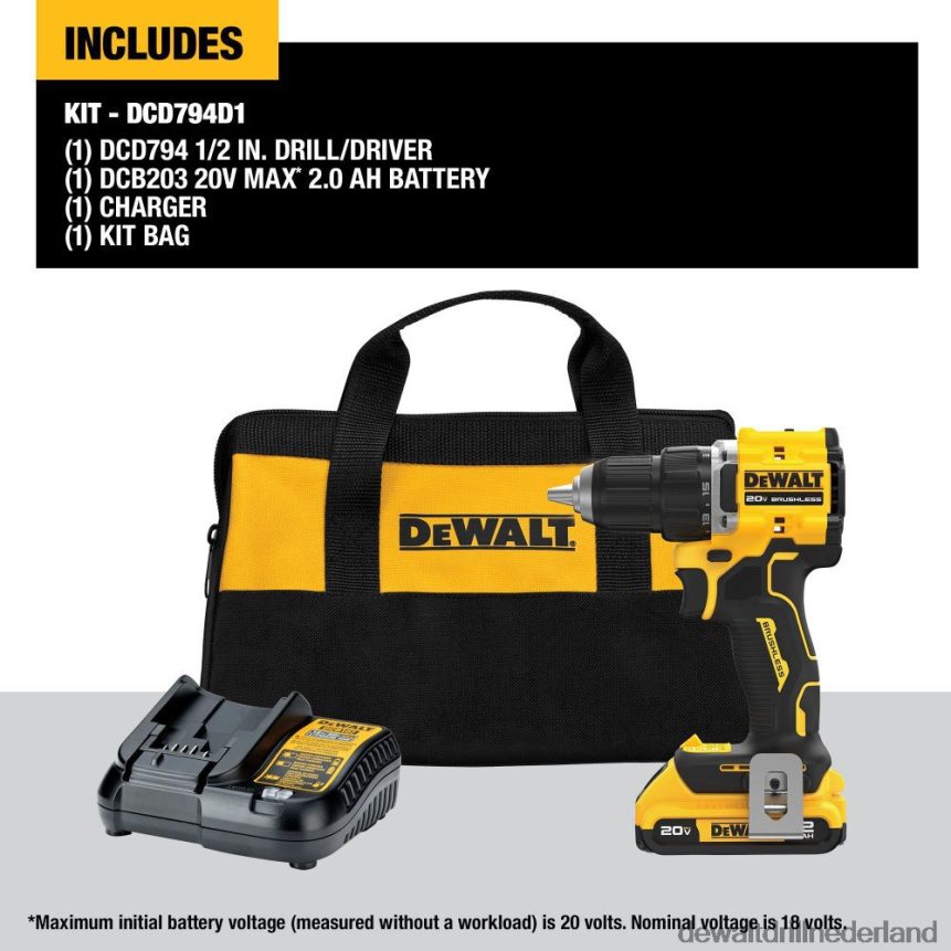 Dewalt Boormachine Z6ZND021 | DEWALT 20V atomaire compacte boormachinekit hulpmiddelen
