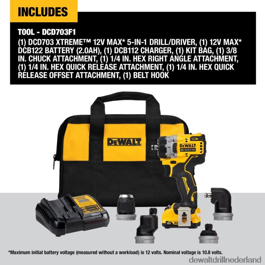Dewalt Boormachine Z6ZND05 | DEWALT xtreme 12v max 5 in 1 borstelloze accuboormachine/schroevendraaierset hulpmiddelen