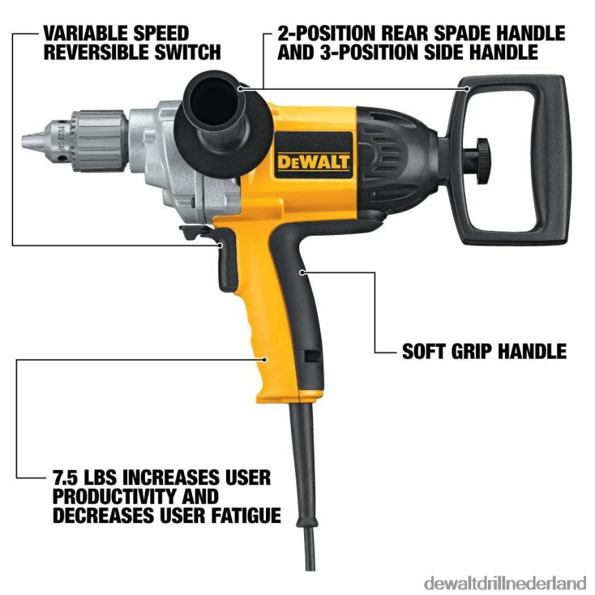 Dewalt Boormachine Z6ZND071 | DEWALT zware boormachine met 1/2 inch spadehandgreep (dw130v) hulpmiddelen