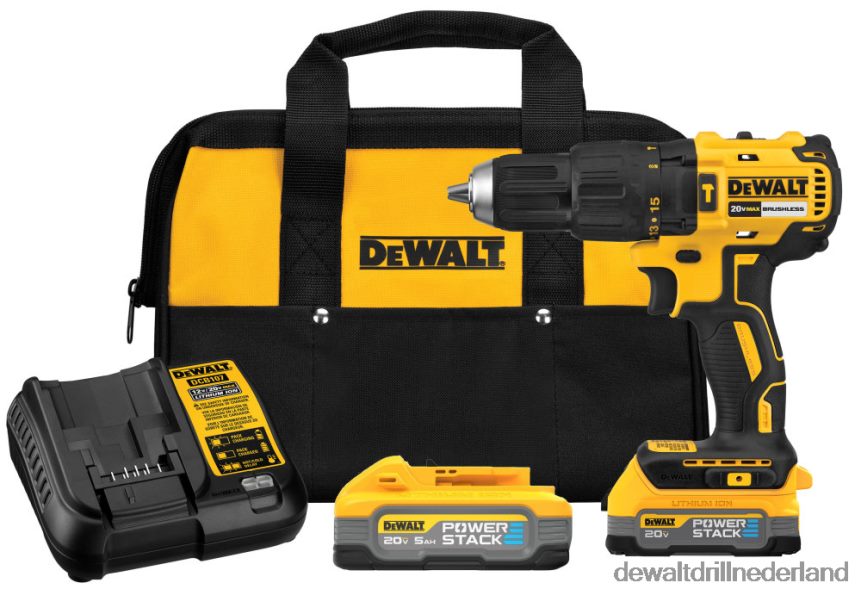 Dewalt Boormachine Z6ZND0154 | DEWALT 20V compacte boorhamerset met twee powerstack-batterijen hulpmiddelen