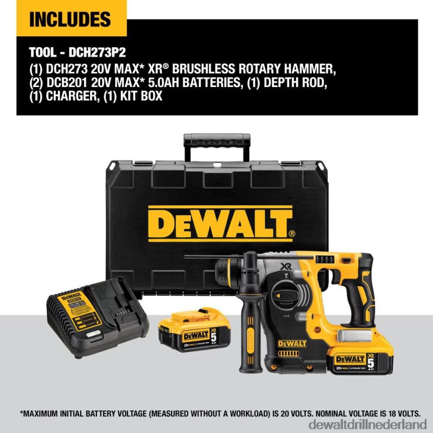 Dewalt Boormachine Z6ZND053 | DEWALT 20v max xr borstelloze 1-in l-vormige sds plus boorhamerset hulpmiddelen