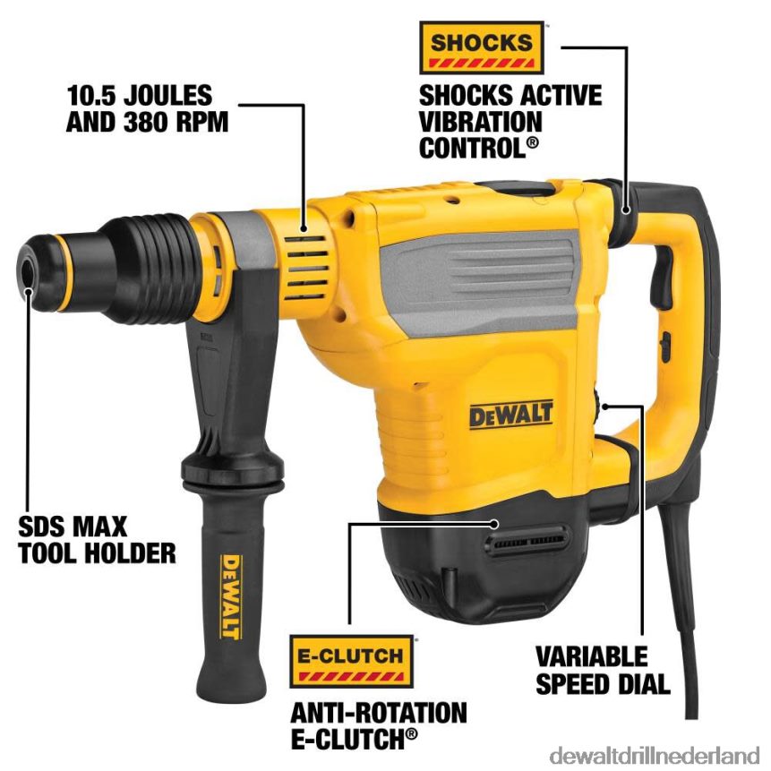 Dewalt Boormachine Z6ZND078 | DEWALT 1-3/4 in sds max combinatieboorhamerset hulpmiddelen