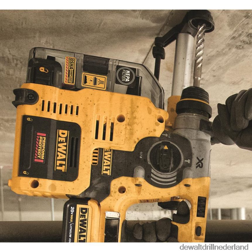 Dewalt Boormachine Z6ZND096 | DEWALT 20v max. 1 inch boorhamer met stofopvangset hulpmiddelen