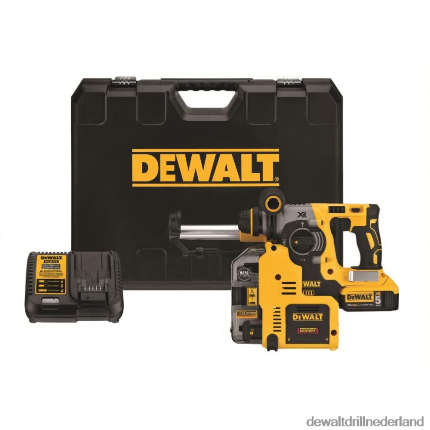 Dewalt Boormachine Z6ZND096 | DEWALT 20v max. 1 inch boorhamer met stofopvangset hulpmiddelen