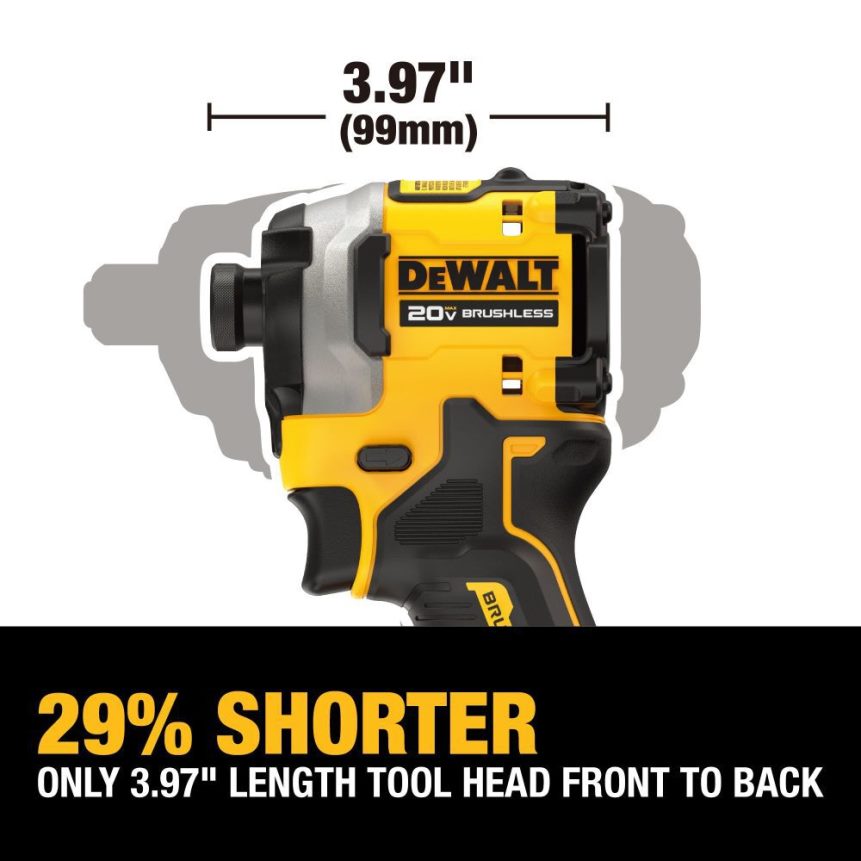 Dewalt Nederland Z6ZND0110 | DEWALT atomaire 20v max. 1/4 inch borstelloze draadloze slagschroevendraaier met 3 snelheden hulpmiddelen