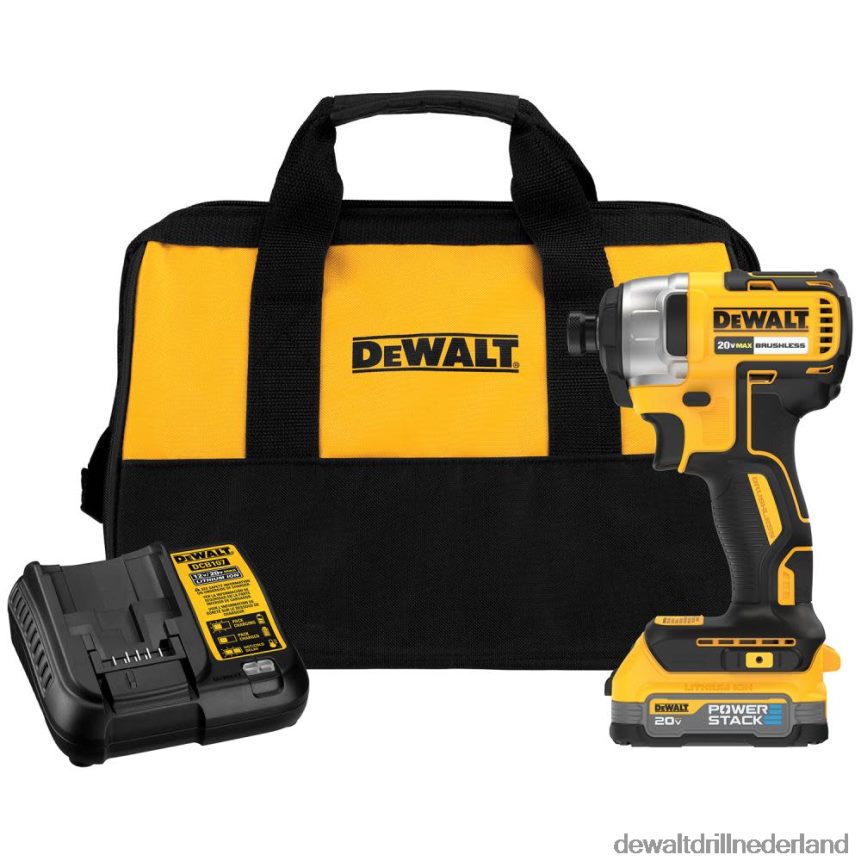 Dewalt Nederland Z6ZND0145 | DEWALT 20v max. 1/4 inch slagschroevendraaierset met compacte powerstack-batterij hulpmiddelen