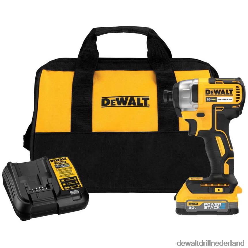 Dewalt Nederland Z6ZND0145 | DEWALT 20v max. 1/4 inch slagschroevendraaierset met compacte powerstack-batterij hulpmiddelen