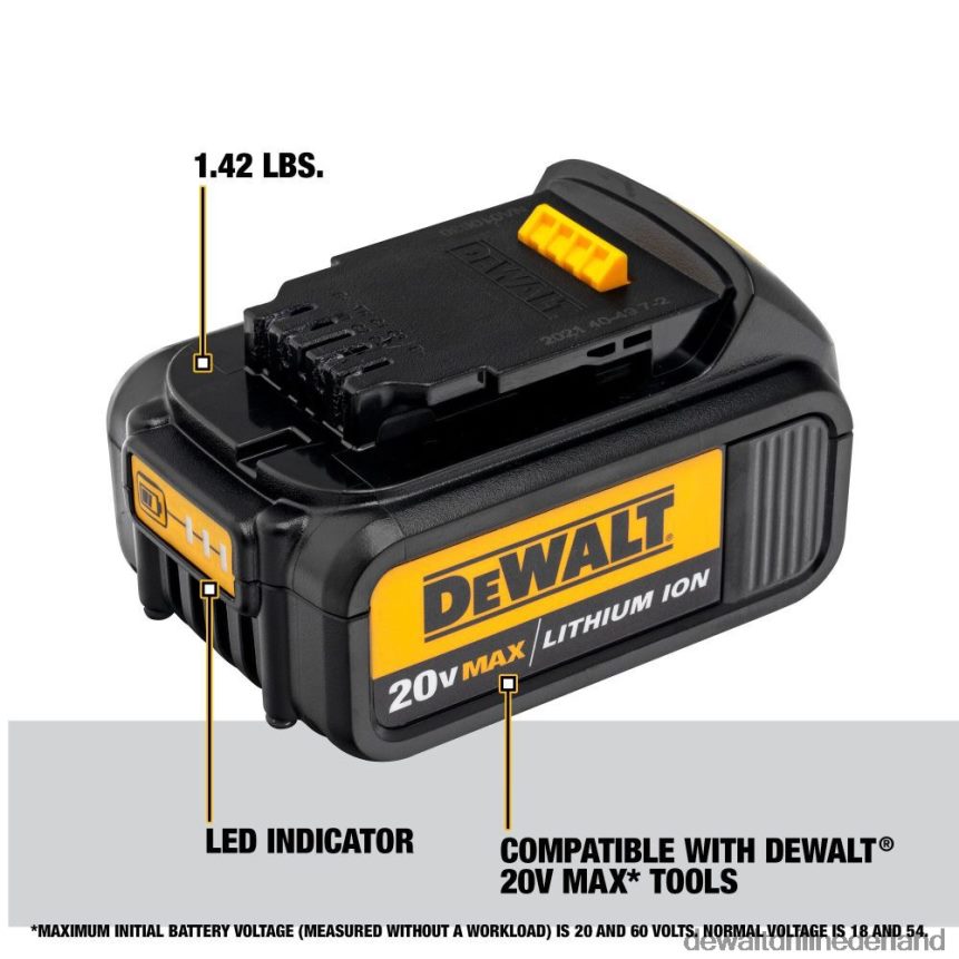 Dewalt Nederland Z6ZND0155 | DEWALT 20v max borstelloze atomaire compacte 1/4 inch slagschroevendraaier met 3ah batterij 4pk bundel hulpmiddelen