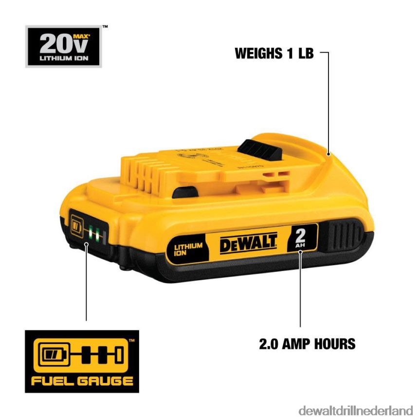 Dewalt Nederland Z6ZND0158 | DEWALT 20v max atomaire compacte 1/4 inch slagschroevendraaier met 2ah batterijbundel hulpmiddelen