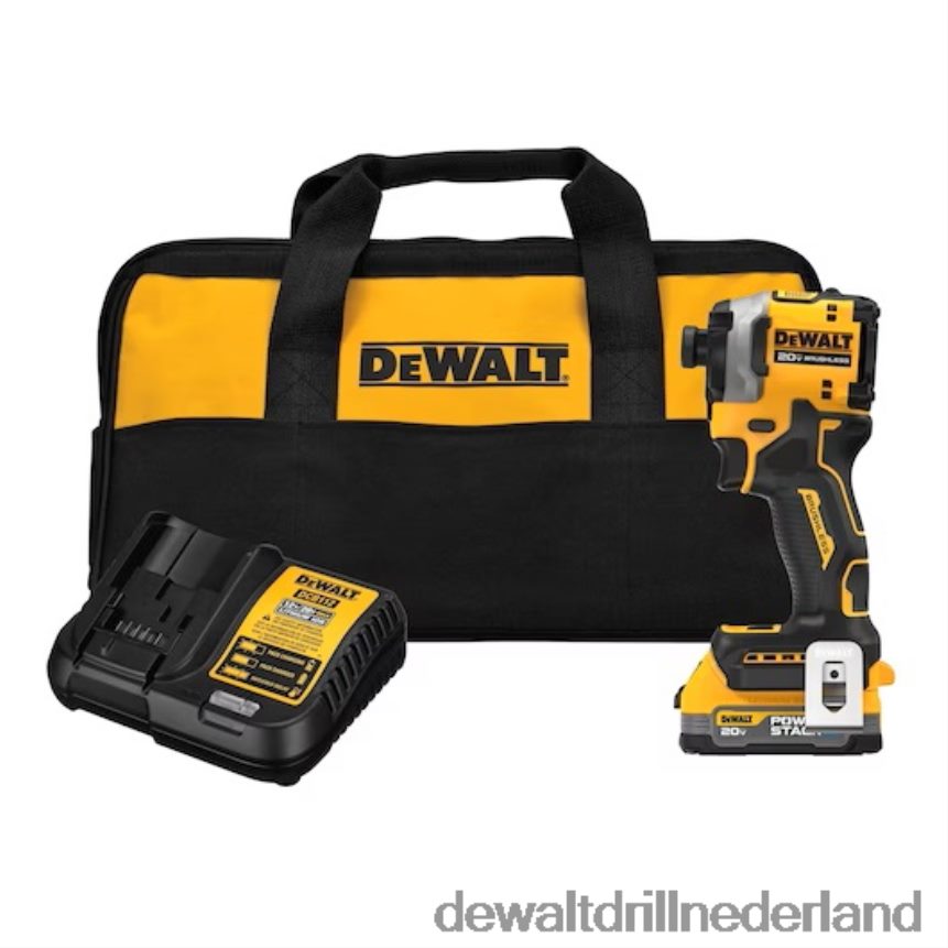 Dewalt Nederland Z6ZND017 | DEWALT atomaire borstelloze draadloze 1/4 inch slagschroevendraaier met 3 snelheden en compacte powerstack-batterij hulpmiddelen