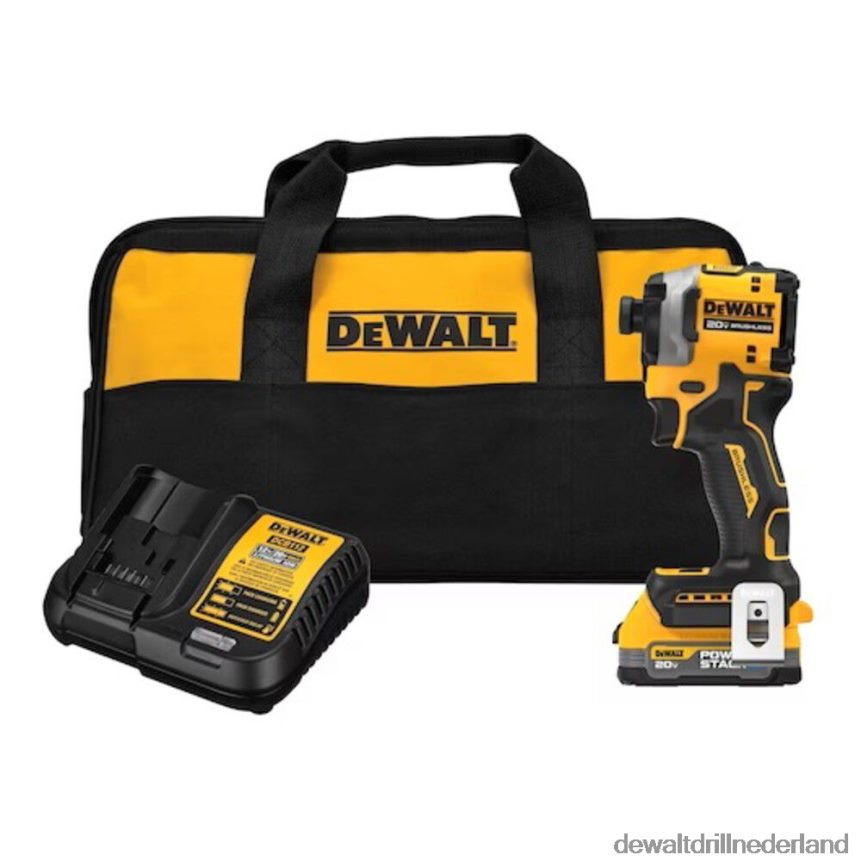 Dewalt Nederland Z6ZND017 | DEWALT atomaire borstelloze draadloze 1/4 inch slagschroevendraaier met 3 snelheden en compacte powerstack-batterij hulpmiddelen