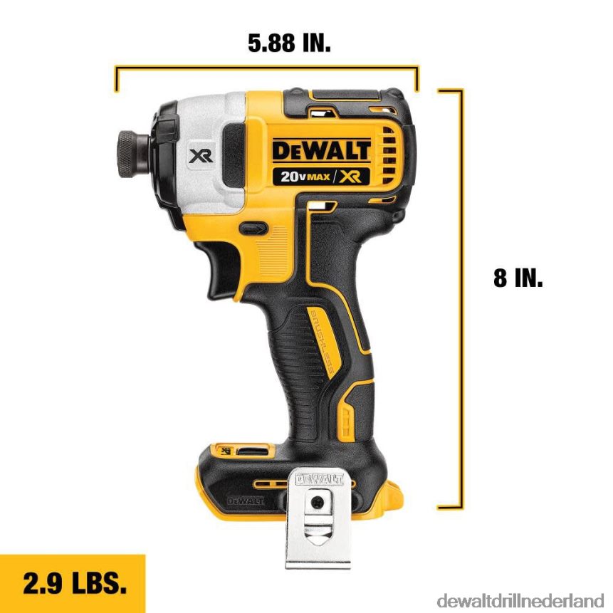 Dewalt Nederland Z6ZND047 | DEWALT 20v max xr borstelloze 1/4-inch slagschroevendraaier met 3 snelheden (zonder gereedschap) hulpmiddelen