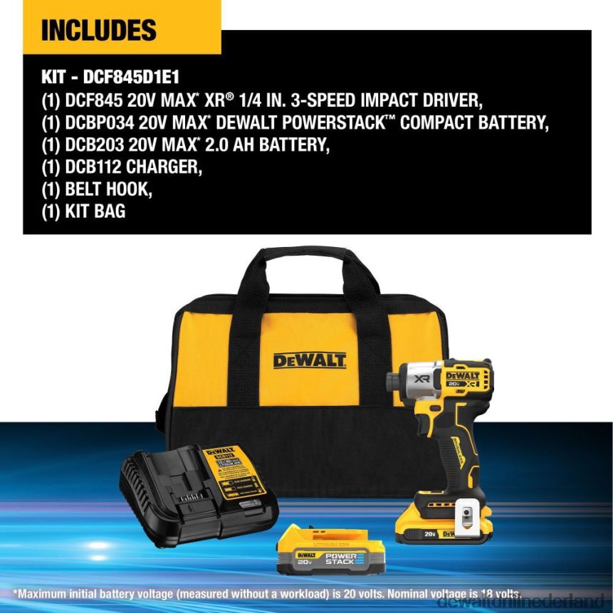 Dewalt Nederland Z6ZND07 | DEWALT 20v max xr 1/4 inch slagschroevendraaierset hulpmiddelen