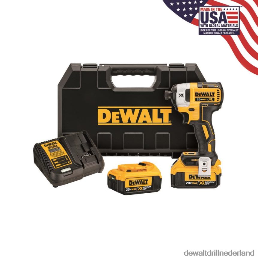 Dewalt Nederland Z6ZND086 | DEWALT 20v max xr borstelloze 1/4-inch slagschroevendraaier met 3 snelheden hulpmiddelen