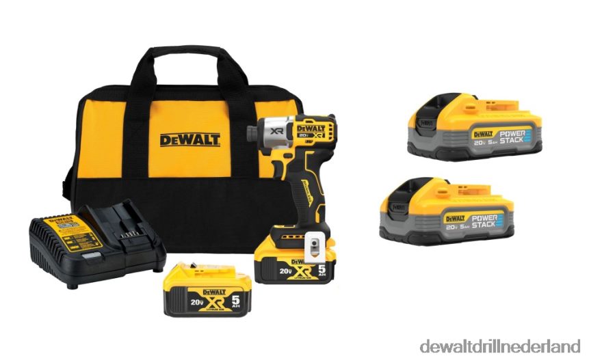 Dewalt Nederland Z6ZND08 | DEWALT 20v max xr 3-speed slagschroevendraaierset met 20v powerstack 5ah batterij 2pk bundel hulpmiddelen