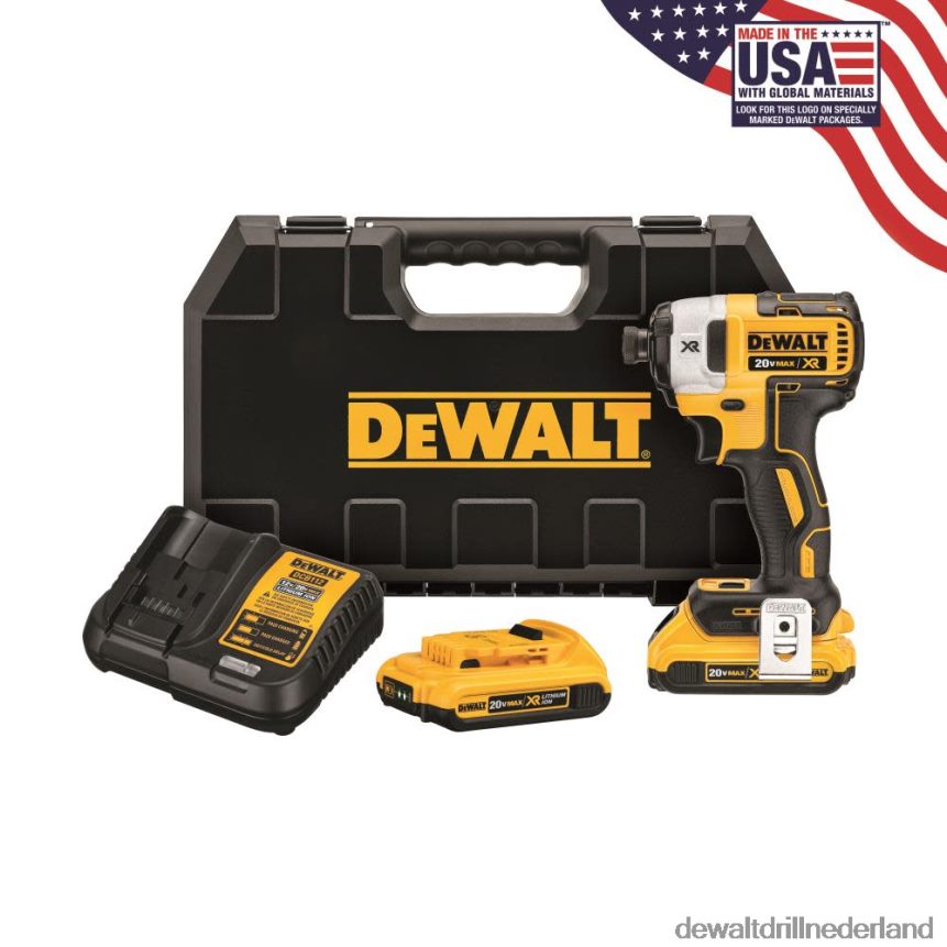 Dewalt Nederland Z6ZND091 | DEWALT 20 v max xr borstelloze slagschroevendraaier van 1/4 inch met 3 snelheden hulpmiddelen