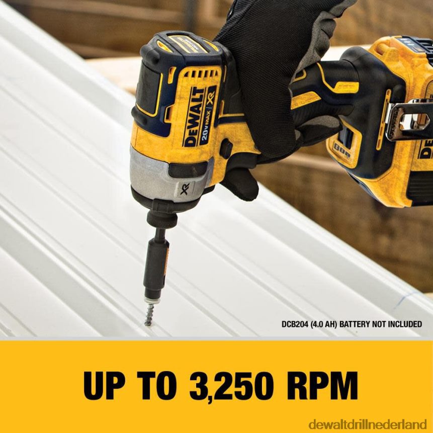 Dewalt Nederland Z6ZND091 | DEWALT 20 v max xr borstelloze slagschroevendraaier van 1/4 inch met 3 snelheden hulpmiddelen
