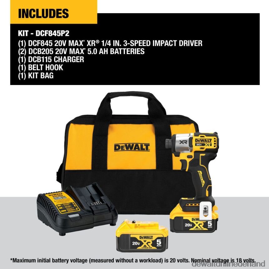 Dewalt Nederland Z6ZND09 | DEWALT 20v max xr 1/4 inch slagschroevendraaierset hulpmiddelen
