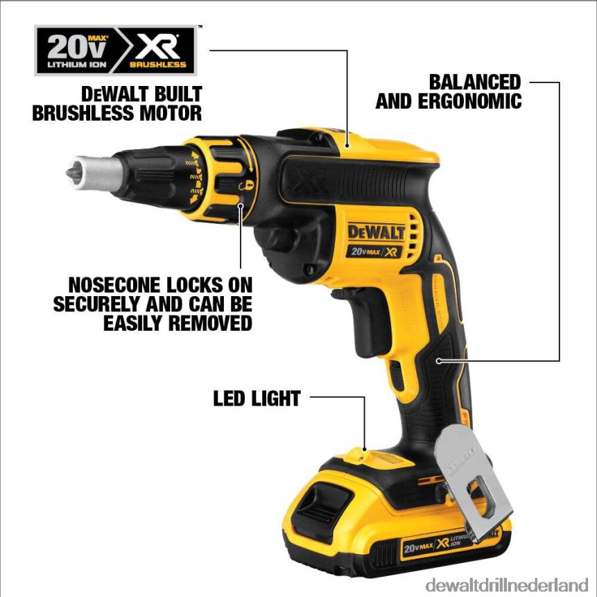 Dewalt Nederland Z6ZND0119 | DEWALT 20v max xr li-ion borstelloze gipsplaatschroefmachineset hulpmiddelen
